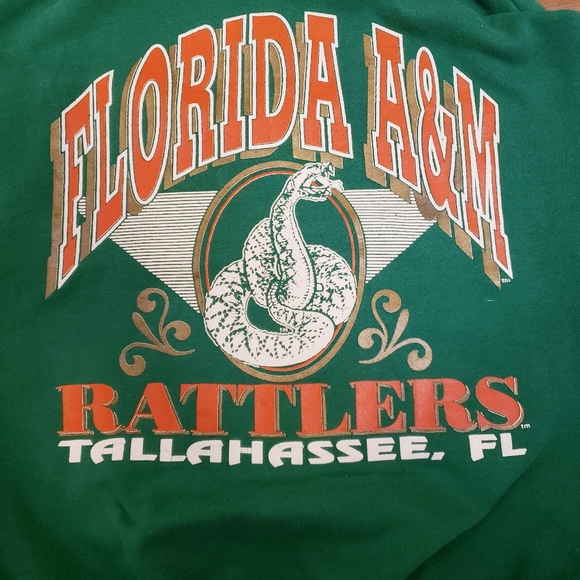 Vintage Rare Florida A&M Rattlers Crewneck Large Logo Sweatshirt, Unisex Size XL - Picture 3 of 10